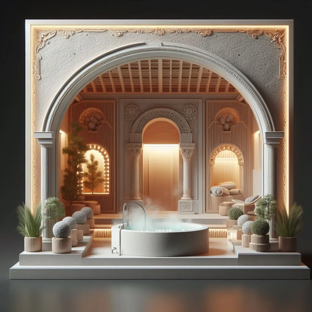 Decoration of sulfur water baths 1